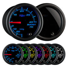 GlowShift 52mm Tinted 7 Color 45 PSI Turbo Boost / Vacuum Gauge Kit picture