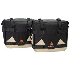 Tusk Pilot Pannier Bags / Saddle Bags for Motorcycle Pannier Rack Black/Tan picture