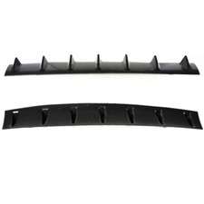 1X Universal Rear Lower Bumper Diffuser Fin Spoiler Lip Wing Splitter Black 34