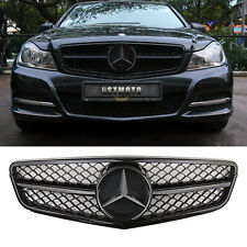 AMG Style Black Grille Grill w/Star For Mercedes Benz W204 C250 C300 C350 08-13 picture