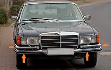 MERCEDES W116 BUMPER RUBBERS SET NEW 280S 280SE 280SEL 350SE 450SEL 100% Rubber picture