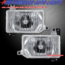 Euro Clear Headlights w/ Bulbs and Bracket for 1987-1995 Nissan Pathfinder WD21 picture