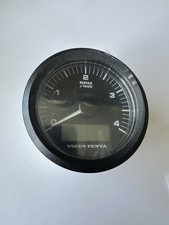 Volvo Penta Tachometer Rev Counter Gauge Kit 4000rpm 85MM Black Dial 23715874 picture