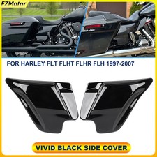 Vivid Black Panel Side Covers For Harley Touring Road King Electra Glide 97-2007 picture