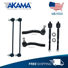 6 pcs Outer +Inner Tie Rod Ends + stabilizer links For 12-19 Prius C 06-18 Yaris picture