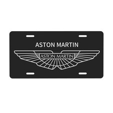 Aston Martin 12 x 6 in License Plate Stamped Metal Tag for Car, Truck Black picture