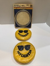 2X KC Daylighter Vintage 6” Round Yellow Single One Cover Shades Sunglasses 5209 picture