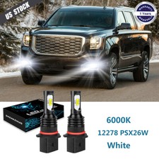 2x 12278 PSX26W LED Fog Light Bulbs 6000K White for GMC Yukon 2015-2019 Yukon XL picture