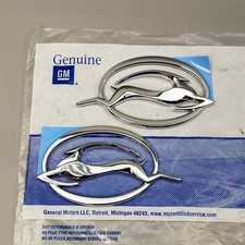 Chrome Sail Panel Emblems Fits 94-96 Impala SS Version 3 New Genuine GM Pair picture