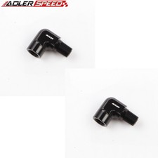 2PCS 1/8'' NPT Female to 1/8'' NPT Male 90 Degree Elbow Fitting Adapter Black US picture