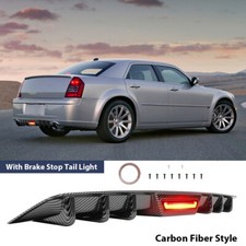 For Chrysler 300C SRT8 Carbon Style Rear Bumper Diffuser w/ LED Brake Tail Light picture