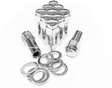 20x Lug Nuts 7/16 Closed Chrome SST Mag Nut 1.38 Shank Cragar Chevrolet Pontiac picture