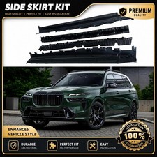 All Black 2x Side Steps Running Boards Nerf Bars for BMW X7 G07 2019-2025 picture