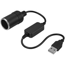 USB to 12V Car Cigarette Lighter Adapter for Camping, Road Trip, Emergency Use picture