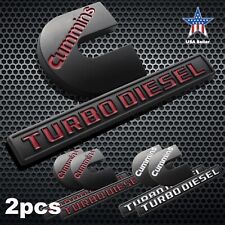 2pcs 3D Cummins Turbo Diesel Emblems Badges Compatible Ram 2500 3500 Fender Matt picture