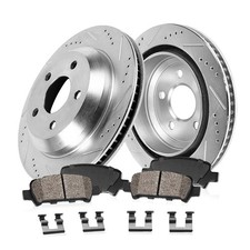 Callahan Rear Drilled Slotted Brake Rotors & Ceramic Pads Kit 06-23 Charger picture