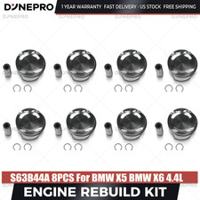 S63B44 S63B44TU 4.4T V8 8PCS Pistons Ring Set For BMW X5 M E70 F85 X6 M E71 F86 picture