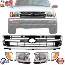 For 1997-2000 Toyota Tacoma Front Grille + Headlight + Corner Lights Set of 5 picture