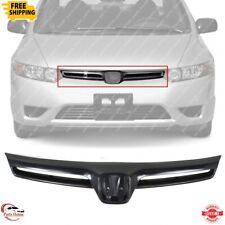 For 2006-2008 Honda Civic Front Grille Assembly Painted Black Plastic HO1200174 picture