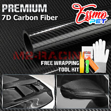 ESSMO PET 7D Carbon Fiber Black High Gloss Car Vinyl Wrap Sticker Decal Sheet picture