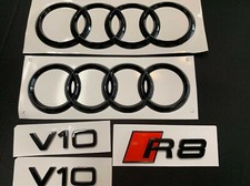 Audi R8 Gloss Black Emblem Kit 19-25 Gen2 picture