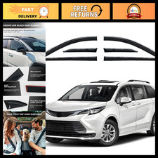 Window Visors Rain Guards for 2021-2026 Toyota Sienna - 6Pcs Chrome Accessories picture