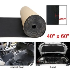 118mil 16.36sqft Car Heat Insulation Foam Sound Deadener Deadening Mat 60