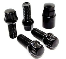 4 14x1.5 Black Ball Seat Wheel Locks 28mm for Audi S3 A4 S4 A5 S5 S6 A6 A7 S7 picture