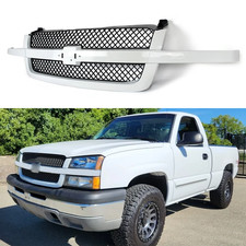 Summit White Grille Black Mesh Grill For 2003-2007 Chevrolet Silverado 1500 2500 picture
