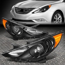 FOR 11-14 SONATA PAIR BLACK HOUSING AMBER CORNER PROJECTOR HEADLIGHT HEAD LAMPS picture