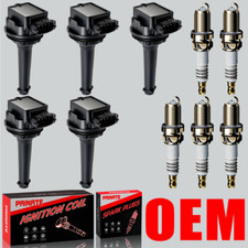 Brand 5X OEM Ignition Coil & Iridium Spark Plug For Volvo C70 S60 V70 XC70 UF341 picture