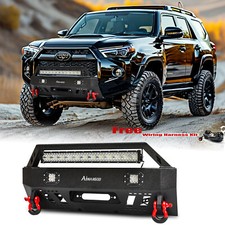 For 2010-2023 Toyota 4runner Front Bumper W/Winch Plate & Lights & Red D-Rings picture
