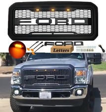 Grille W/Letter For 2011-2016 Ford F250 F350 Super Duty Grill Raptor Style Black picture