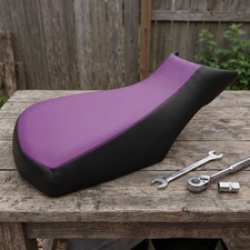 Can Am Outlander Max 450 500 570 650 800 Front Purple Black Vinyl Seat Cover picture
