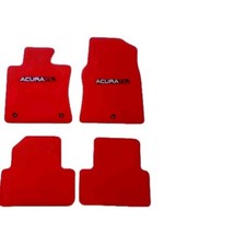 Fits 09-14 Acura TL Red Floor Mats Carpets 4PC W/Emblem One picture