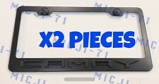 X2 3D CAMRY Black On Black Emblem Stainless Steel License Plate Frame Holder Tag picture