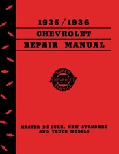 1935-1936 Chevrolet Car Truck Shop Repair Manual Paperback Reprint picture