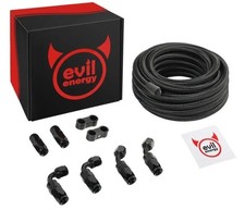 EVIL ENERGY 6AN Fuel Line, AN6 Braided Fuel Hose Nylon CPE 10FT Black picture