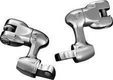 Kuryakyn 2in Adjustable Lockable Offsets With Male Mount Adapter Chrome #4556 picture