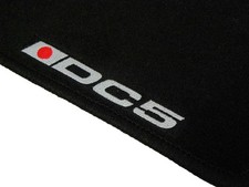 Black Floor Mats with DC5 Logo For Acura RSX 2002 to 2006 5 Piece Set picture