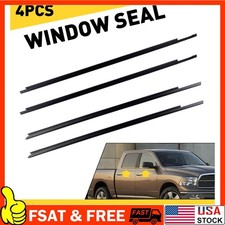 4x Weatherstrip Window Moulding Trim Seal Belt Fits 2009-2021 Ram 1500 2500 3500 picture