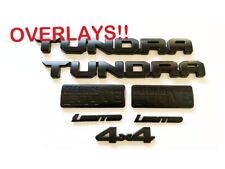 7 Pcs Overlay Matt Black Blackout Emblem Letter For 14-21 TUNDRA Limited 4X4 picture