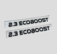 (2pk) 2.3 EcoBoost Vinyl Decal 2 Pack 5x.5” Black | Fits Mustang Car Truck F150 picture