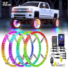 Nilight 4PCS 15.5inch Double Row Wheel Ring Lights Dream Color with APP picture