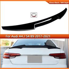 For 2017-2021 Audi A4 & S4 B9 Gloss Black M4 Style Rear Trunk Spoiler Wing Lid picture