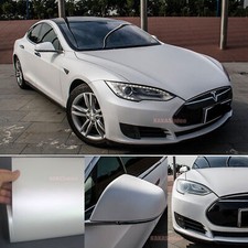 50FT x 5FT Full Car Wrap White Stretch Metal Satin Matte Chrome Vinyl Sticker US picture