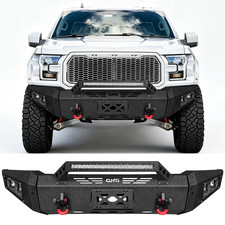 GNG Heavy Duty Front Bumper w/LED Light Bar Fits 2017-2020 Ford F-150 SVT Raptor picture