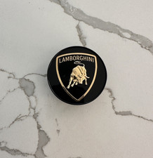 Factory Lamborghini Wheel Center Cap New Original Genuine Centre Gold Bull OEM picture