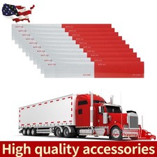10 pcs DOT-C2 Conspicuity Reflective Tape 2x12” Red White Strip Trailer RV Truck picture
