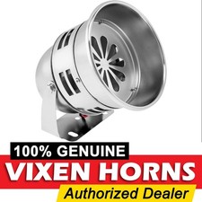 ELECTRIC MOTOR DRIVEN AIR RAID SIREN ALARM CAR/TRUCK 12V CHROME COLOR VXS4006C picture